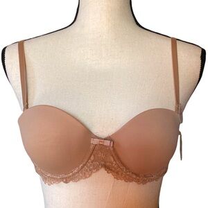 Flirtitude nude strapless multi-way bra size 34A